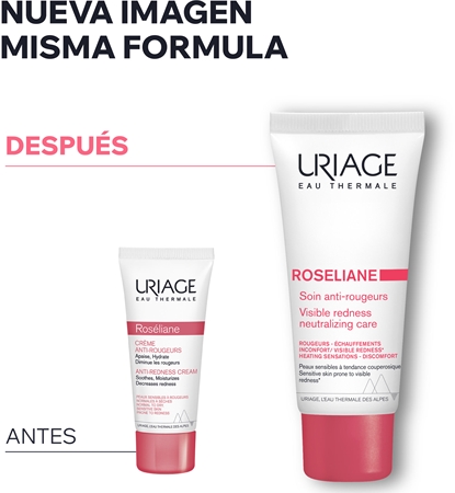 Uriage Roseliane Visible Redness-Neutralizing Care crema calmante para pieles sensibles con tendencia a las rojeces
