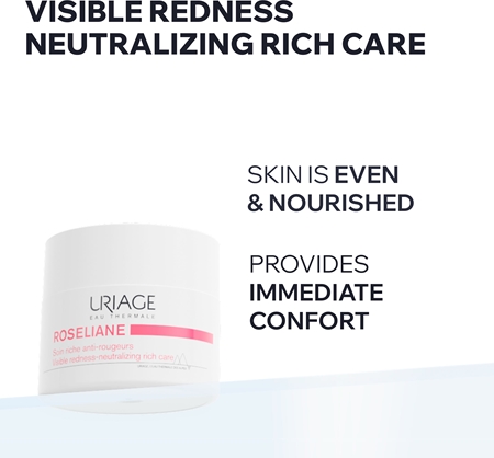 Uriage Roseliane Visible Redness-Neutralizing Rich Care Soothing Cream against redness