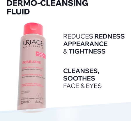 Uriage Roseliane Fluide Dermo-Nettoyant fluide purifiant pour apaiser la peau