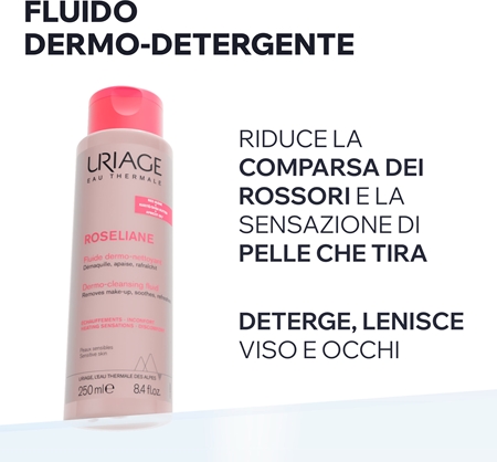 Uriage Roseliane Dermo-Cleansing Fluid fluido detergente per lenire la pelle