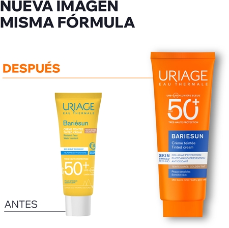Uriage Bariésun Tinted Cream SPF 50+ crema facial protectora con color SPF 50+