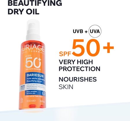 Uriage Bariésun Dry Oil SPF 50+ óleo seco solar SPF 50+