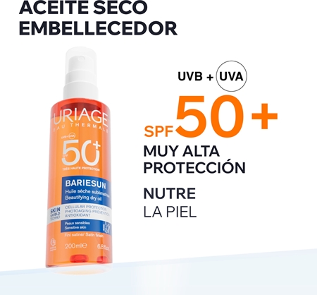 Uriage Bariésun Dry Oil SPF 50+ aceite seco solar SPF 50+