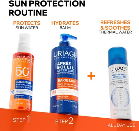 Uriage Bariésun Dry Oil SPF 50+ óleo seco solar SPF 50+