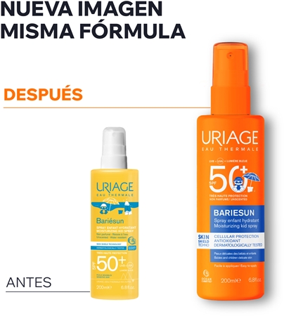 Uriage Bariésun Moisturizing Kid Spray SPF50+ spray solar para niños SPF 50+