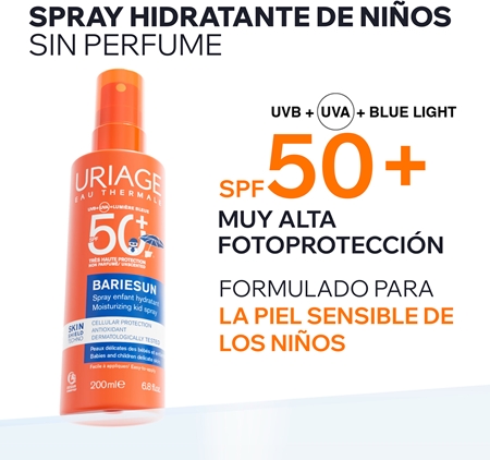 Uriage Bariésun Moisturizing Kid Spray SPF50+ spray solar para niños SPF 50+