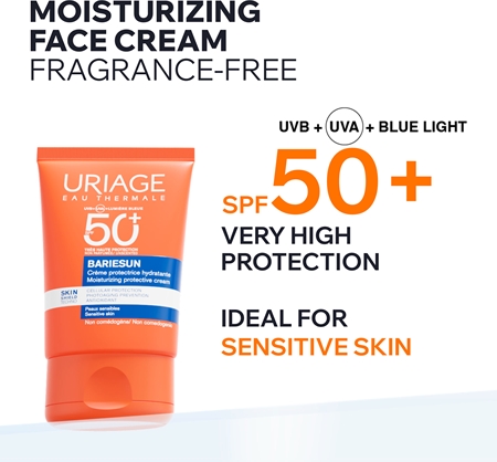 Uriage Bariésun Fragrance-Free Cream SPF 50+ προστατευτική κρέμα προσώπου χωρίς άρωμα SPF 50+