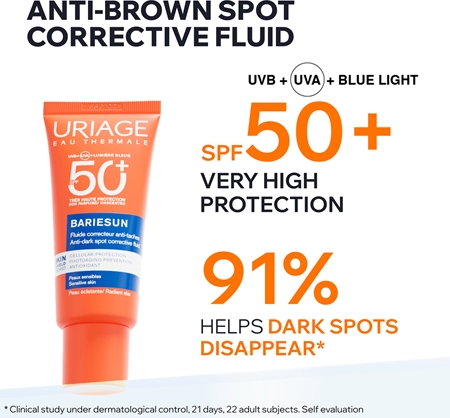 Uriage Bariésun Anti-Brown Spot Fluid SPF 50+ protection fluid with high sun protection