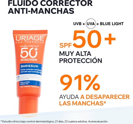 Uriage Bariésun Anti-Brown Spot Fluid SPF 50+ loción protectora de protección UV alta