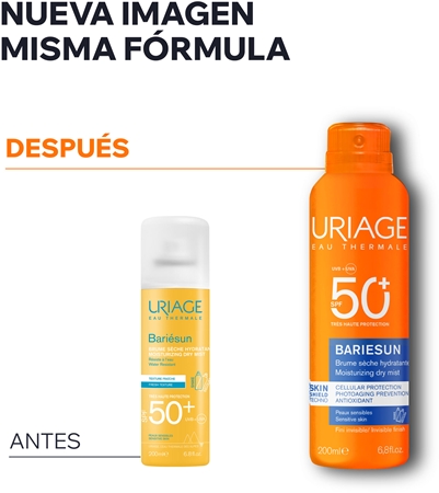 Uriage Bariésun Dry Mist SPF 50+ bruma bronceadora SPF 50+