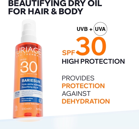 Uriage Bariésun Dry Oil SPF 30 aceite seco solar SPF 30