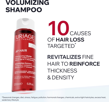 Uriage AP HAIR Volumizing Shampoo Volumen-Shampoo für schütteres Haar