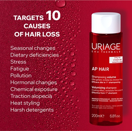 Uriage AP HAIR Volumizing Shampoo Volumen-Shampoo für schütteres Haar