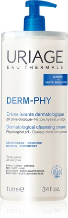Uriage DERM-PHY Dermatological Cleansing Cream crème de douche hydratante