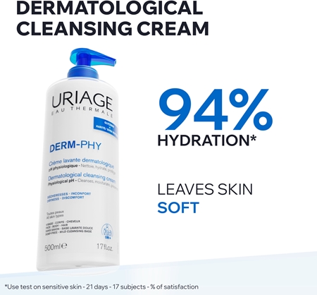 Uriage DERM-PHY Dermatological Cleansing Cream drėkinamasis dušo kremas