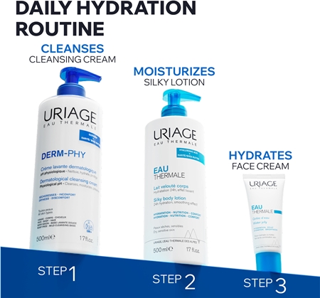 Uriage DERM-PHY Dermatological Cleansing Cream drėkinamasis dušo kremas