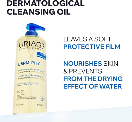 Uriage DERM-PHY Dermatological Cleansing Oil huile douche traitante