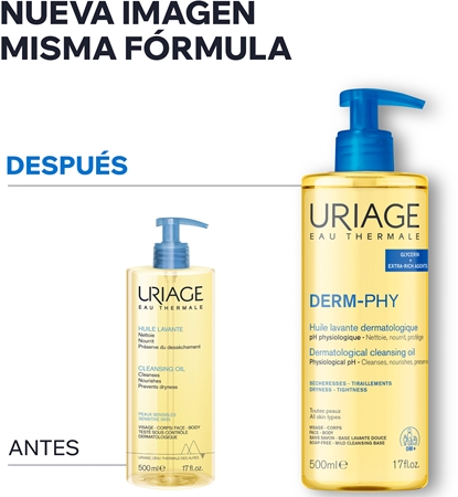 Uriage DERM-PHY Dermatological Cleansing Oil champú de ducha nutritivo