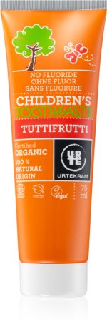 Urtekram Children's Toothpaste Tutti-Frutti dantų pasta vaikams