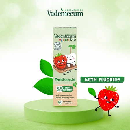 Vademecum BIO My Little Strawberry Zobu pasta bērniem ar fluorīdu