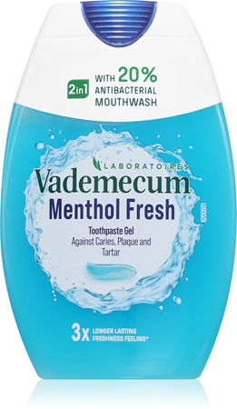 Vademecum 2 in1 Menthol Fresh Zobu pasta un mutes skalošanas līdzeklis divi vienā