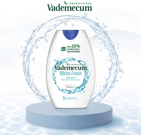 Vademecum 2 in1 White Fresh 2in1 Toothpaste and Mouthwash with whitening effect
