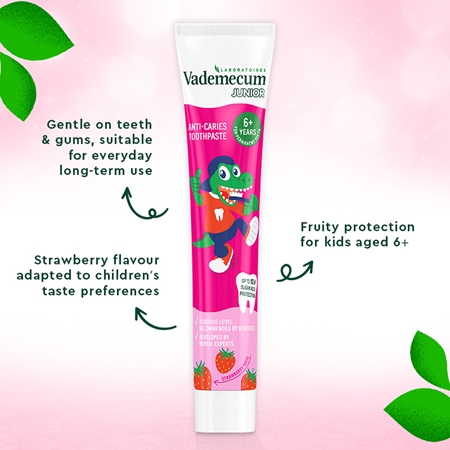 Vademecum Junior Fresh Strawberry dantų pasta vaikams