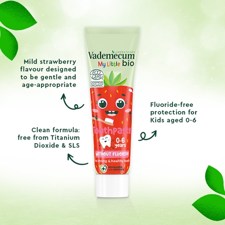 Vademecum BIO Strawberry toothpaste for children without fluoride