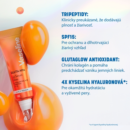 Vaseline Gluta-Hya Lip Serum hydratačný balzam na pery SPF 15