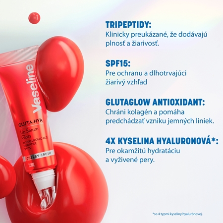 Vaseline Gluta-Hya Lip Serum hydratačný balzam na pery SPF 15