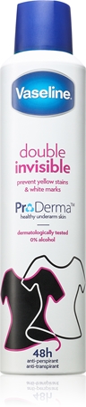 Vaseline Double Invisible Antiperspirant antiperspirant ve spreji proti bílým skvrnám