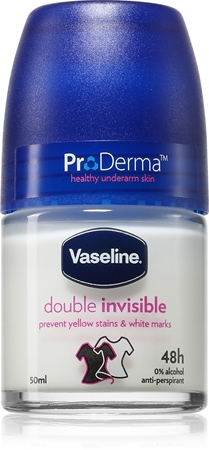 Vaseline Double Invisible Roll-On roll-on antibacteriano desodorizante antitranspirante em spray