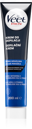 Veet Silk & Fresh Men feuchtigkeitsspendende Depilationscreme für empfindliche Oberhaut