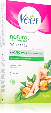 Veet Natural Inspirations™ strisce depilatorie con cera con olio di argan