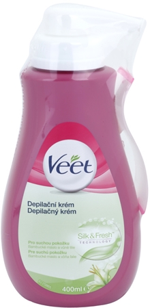 Veet Silk & Fresh Dry Skin feuchtigkeitsspendende Depilationscreme für trockene Haut