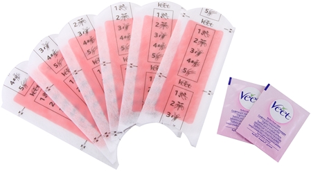 Veet Wax Strips strisce depilatorie con cera con burro di karité e aroma di bacche