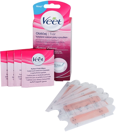 Veet Wax Strips plastry do depilacji woskiem do twarzy