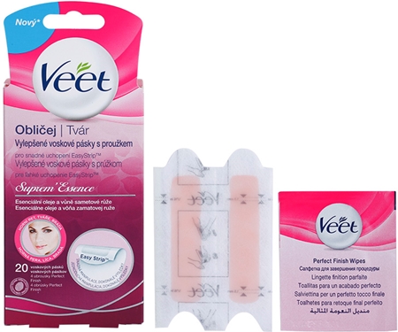 Veet Wax Strips plastry do depilacji woskiem do twarzy