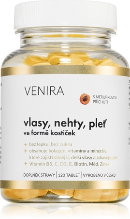 Venira Vlasy, nehty, pleť - meruňka tablety pro krásné vlasy, pleť a nehty
