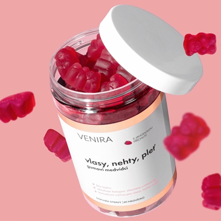 Venira Vlasy, nechty, pleť gumové medvedíky pre krásne vlasy, pleť a nechty