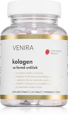 Venira Kolagen ve formě srdíček cucavé tablety krásné vlasy, nehty a pokožka