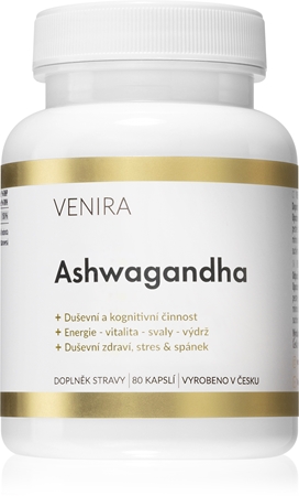 Venira Ashwagandha kapsle pro podporu fyzické i psychické rovnováhy těla