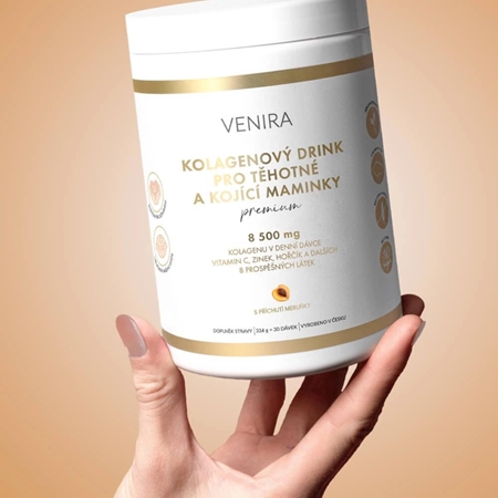 Venira PREMIUM kolagenový drink pro těhotné a kojící maminky prášek na přípravu nápoje pro krásné vlasy, pleť a nehty