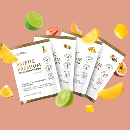 Venira Estetic Premium Kolagenový drink kolagén pre krásne vlasy, pleť a nechty
