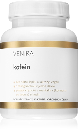 Venira Kofein kapsle pro udržení energie a kognitivní výkonnosti