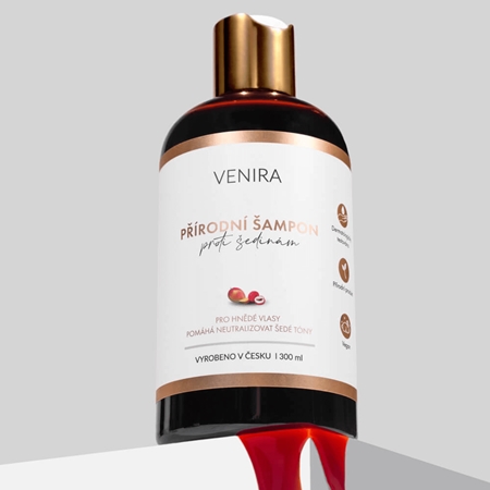 Venira Shampoo for Greying Hair shampoo naturale per capelli castani