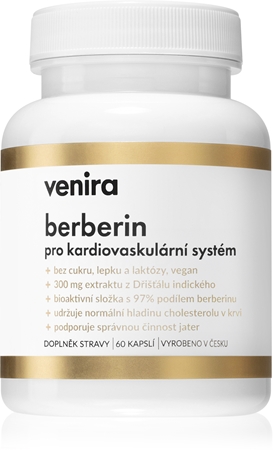 Venira Berberin kapsle pro normální činnost kardiovaskulárního systému