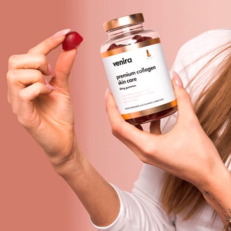 Venira Premium Collagen Skin Care Lifting Gummies žvýkací tablety pro krásnou pleť