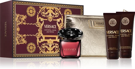 versace crystal noir woda perfumowana 90 ml   zestaw  
