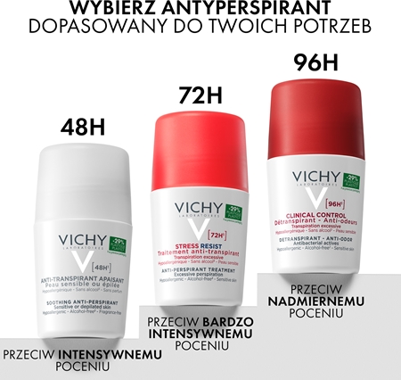 Vichy Deodorant 48h dezodorant roll-on do skóry wrażliwej i podrażnionej